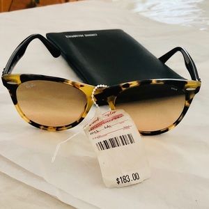 NWT Ray-Ban tortoise sunglasses with case